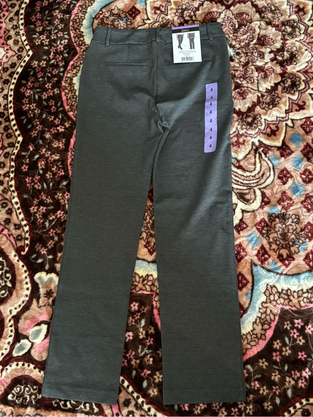Dalia Woman’s Straight-Leg Dress Pants in Charcoal Gray Size 4 - Picture 4 of 4